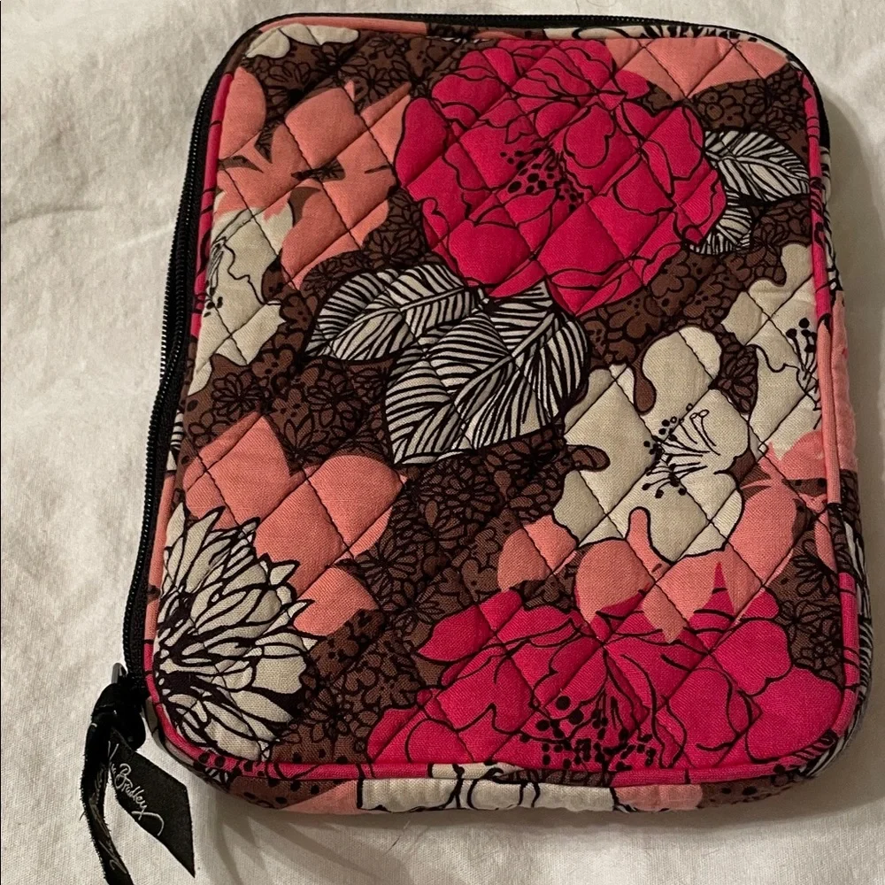 Vera Bradley Pink and Brown Floral Pouch